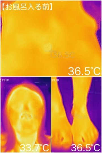 入浴前の体表温度の写真